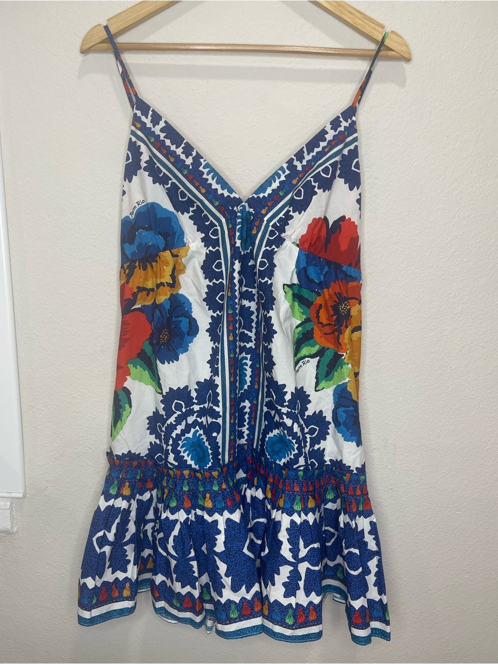 Farm Rio Flower Tapestry Mini Dress